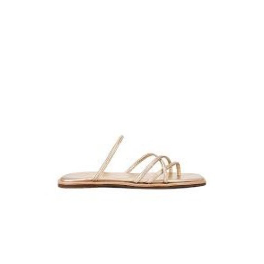 Kaanas Kapok Square-toe Strappy Slide in Gold